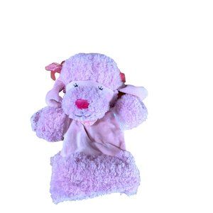 Puppettos Pink Poodle Hand Puppet Plush Stuffed Toy Dog